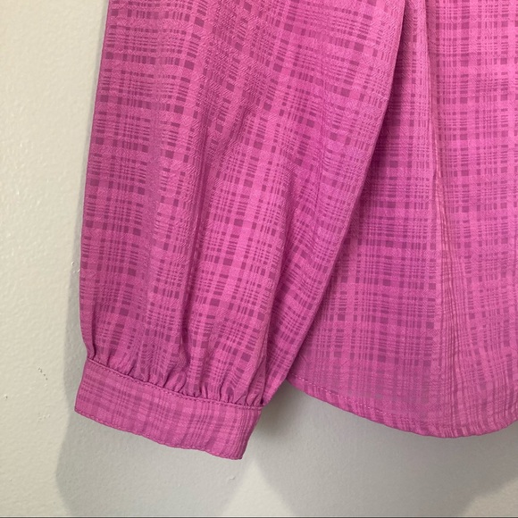 Anthropologie Cut-Out Collar Puff Sleeve Blouse - Picture 6 of 12